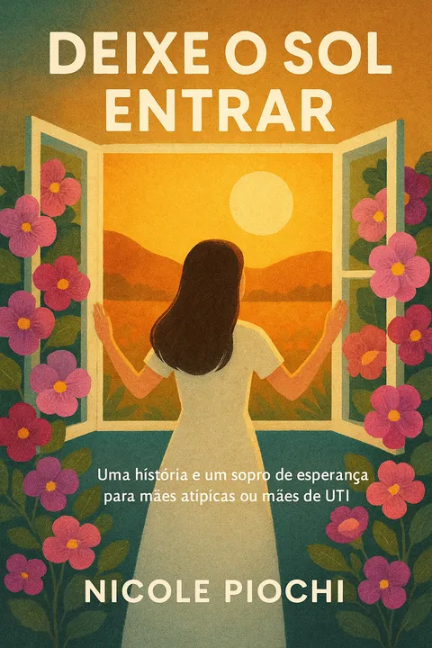 Capa do livro Deixe o sol entrar, ilustrada em ocre e amarelo
